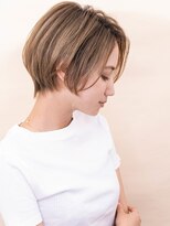 ユージュアル(THE USUAL) デジタルパーマミルクティーブロンドワンホンレイヤー夏 19