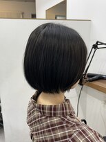 ファーストステップ 表参道(FIRST STEP)&nbsp;小顔見せミニボブ切りっぱなしボブくびれボブ前髪あり外はね丸み
