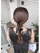 フェリーチェ 六本木店(Felice)&nbsp;タイトヘア 編みおろし ヘアセット お呼ばれヘア