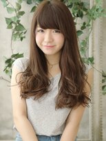 美容室クローバー 新小岩店(clover)&nbsp;ヌーディーロングヘアで大人女子巻き、重めバング【新小岩】