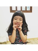 前髪パッツンガーリーヘア♪