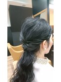 ポニーアレンジ＿簡単アレンジ花嫁アレンジ
