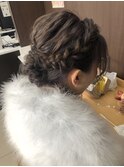 ルーズ編み込みアレンジ