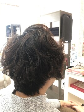 アカサ(A.casa) 無造作ショートパーマ/20代/30代/40代/50代/西阿知/イオン倉敷