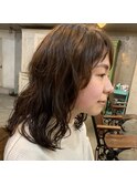 mowen コテ巻き風 ゆるカールパーマ×大人ミディアム