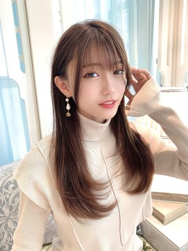 ロンド ロビン 栄(Lond robin) 【Lond robin】河野まい　耳かけが可愛いナチュラルストレート