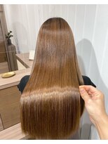 キュア 表参道(CURE)&nbsp;黒髪/グレージュカラー/ココアベージュ/ヘルシーロング[表参道]