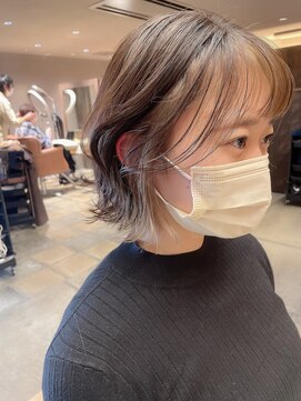 ロンド ラマ 岐阜(Lond bla-ma) 【Lond bla-ma】インナーホワイトベージュ　ボブ