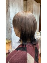 グリー ヘアプロデュース 千葉店(Gree hair produce) 【ミルクティーベージュ×ディープブラック】ブリーチカラー