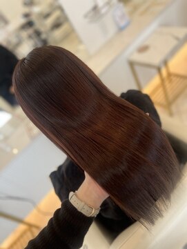 シャルム バイ アローズ 久留米店(CHARM BY AROSE) 黒髪暗髪ブルーブラックワンカール美シルエットロング20代30代