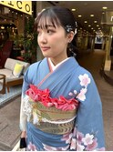 成人式可愛いヘア着付け