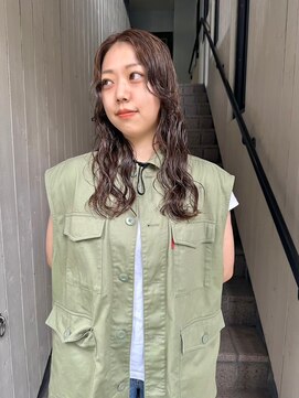 リブロ(LiBro) ペールベージュ大人ガーリーフェミニンロングデジタルパーマ