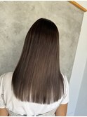 大人ブラウン 艶髪 チョコレートブラウン透明感カラー髪質改善