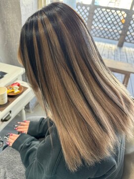 エルエスヘアー(LS HAIR) アンブレラカラー×ミルクティーベージュ