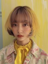 レヴ 草加店(LEV.)&nbsp;イメチェンホワイトブロンド美髪ワイドバング外ハネボブ