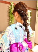 浴衣ヘア　ふわふわ玉ねぎヘアヘアセット【京都/ヘアセット】