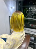 根元が伸びている人にもオススメのデザインカラー パツっとボブ