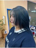 ウルフカット×デザインカラー