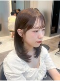 ミディアムレイヤー/顔周りカット/30代40代50代