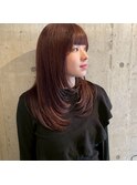 アプリコットオレンジ大人ナチュラルロング