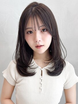 アグノス 青山(Agnos) 愛されうるツヤ薄めバングオリーブグレー前髪ココアベージュ