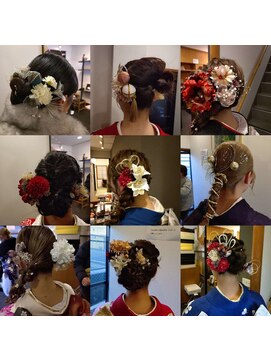 やひろ呉服店 京都桂 成人式ヘアセット着付け