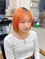 アリープパロット(ALEAP parrot)&nbsp;ダブルカラー/ハイトーンオレンジ/ボブ【ALEAP parrot/大西】