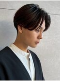 センターパート マッシュ 刈り上げ 韓国ヘア メンズカット 20代