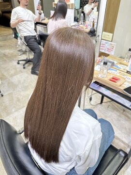 ダスティ 豊科駅前店(Dasty) ブリーチなしダブルカラー「透明感オリーブベージュ」