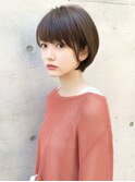 耳掛けショート/黒髪/小顔カット/マッシュショート/ボブ
