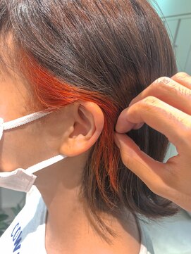 ラヴェストバイフレイスウェル(LOVEST by frace well) 【LOVEST服部】インナーカラー/ヘルシースタイル/オレンジ