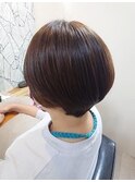 ショートヘアひし形小顔ショートボブ髪質改善