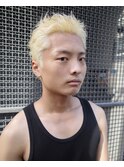 bibito ハイブリーチ　ホワイトベージュ　メンズショート