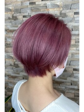 ヘアーメイクポリッシュ 久世店 ピンク×ヴァイオレットボブ