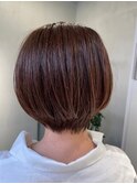 切りっぱなしボブ/美髪/ピンクブラウン[佐賀駅]