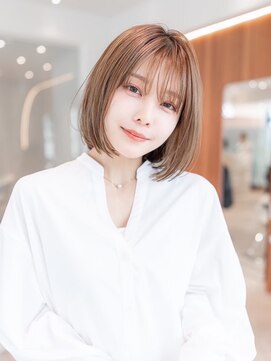 イオ 本厚木(io) 切りっぱなしボブ美髪質改善ナチュラルカラー似合わせカット