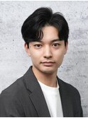メンズナチュラルセンターパート
