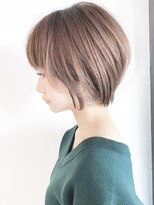 セイドット オモテサンドウ(Say. omotesando)&nbsp;say.重政　耳掛けショート　縮毛矯正癖毛面長ハイライトベージュ