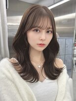 マウルルナ(MAEUL luna)&nbsp;小顔ヘア　レイヤー　黒髪　オリーブグレー　ココアベージュ