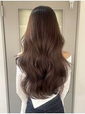 色気まろやかブラウン韓国ヘア艶髪ロング【横は】