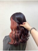 お洒落な成人式ヘア【インナーカラー/イヤリングカラー】