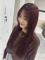 グランデュール 焼津店(GRANDEUR)&nbsp;レイヤーカット ダブルカラー レッドカラー ケアブリーチ
