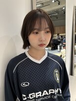 ローエ バイ デコ(Rohe by DECO)&nbsp;-Saki- 外はねボブ/オリーブベージュ/ブリーチなし/縮毛矯正