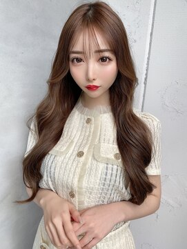 美髪レイヤーカット/顔まわりレイヤー/ストレートロングレイヤー