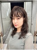 20代30代40代パーマミディアムロングレイヤーカットブリーチなし