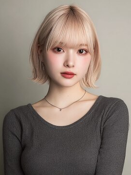 ヴェイン 渋谷(vain) ハイトーン ブリーチ ショートボブ 20代 顔周りカット レイヤー