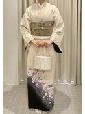 銀座訪問着レンタル　銀座訪問着着付け　銀座訪問着持込み