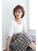 斜めバングハニーヘア☆彡束感ウェットボブ