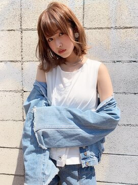 マリアバイアフロート(Maria by AFLOAT) 【山田】外ハネラフウェーブ無造作パーマボブディ