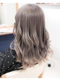 カット＋アッシュグレージュブリーチ透明感カラー☆da420